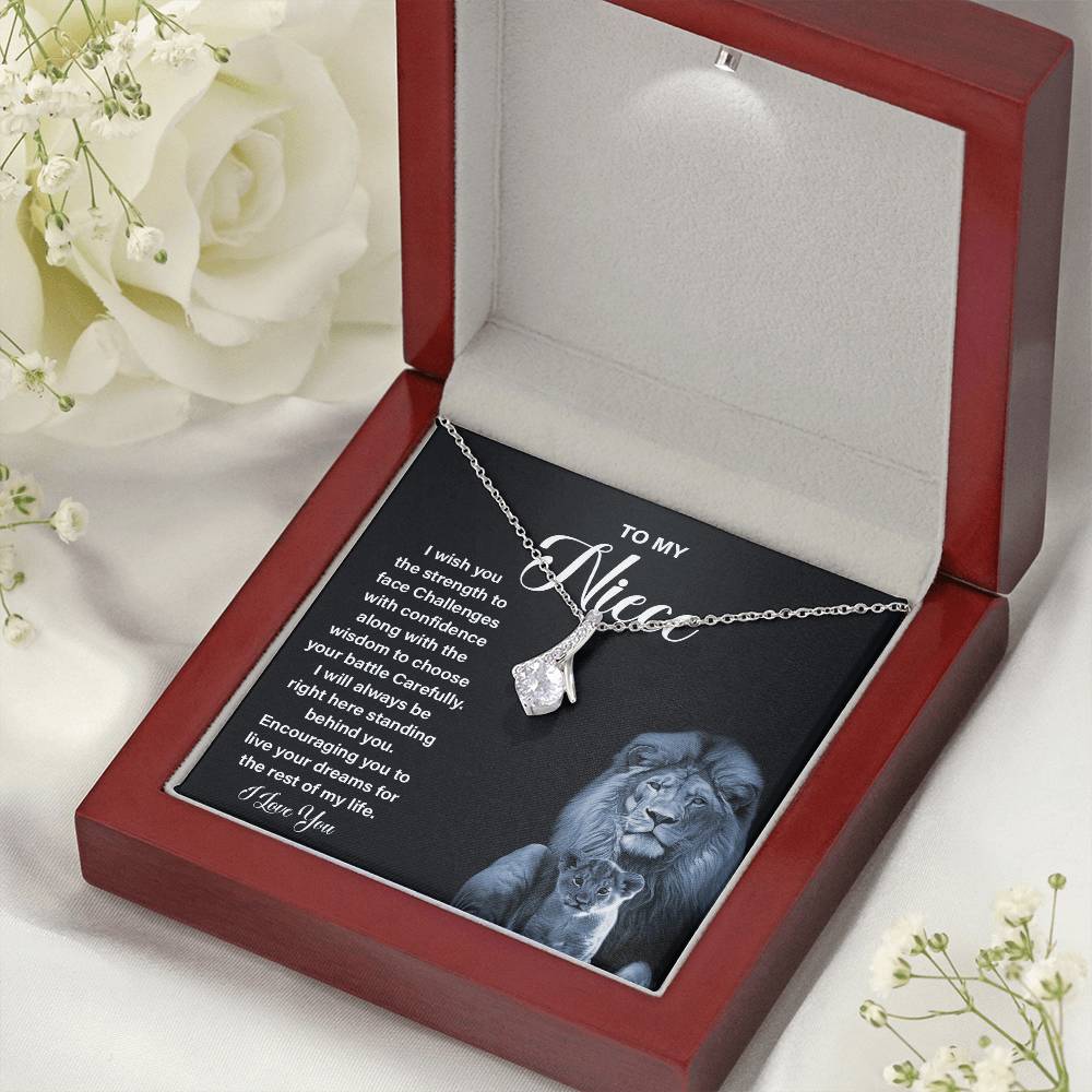To My Niece Necklace Gift With Meaningful Message Card