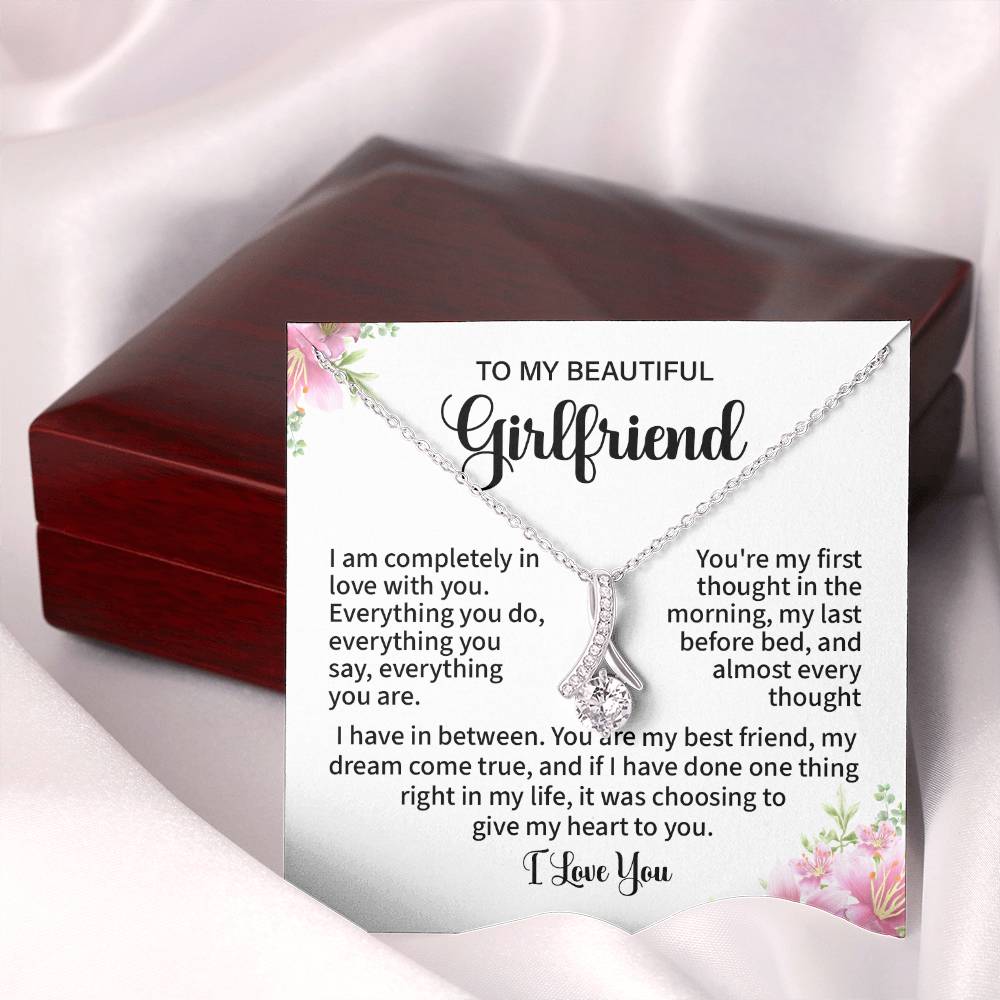 Romantic Girlfriend Necklace Gift with Message Card