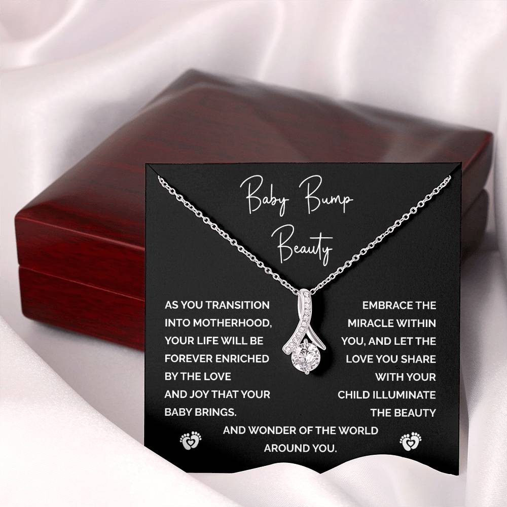 Baby Bump Beauty, Best Necklace Gift For Expecting Mother Necklace With Heartfelt Message Thoughtful Necklace Gift For New Mom Best Mother’s Day Necklace Gift For Mom-to-be Pregnancy Journey Necklace Gift Thoughtful Gift Necklace