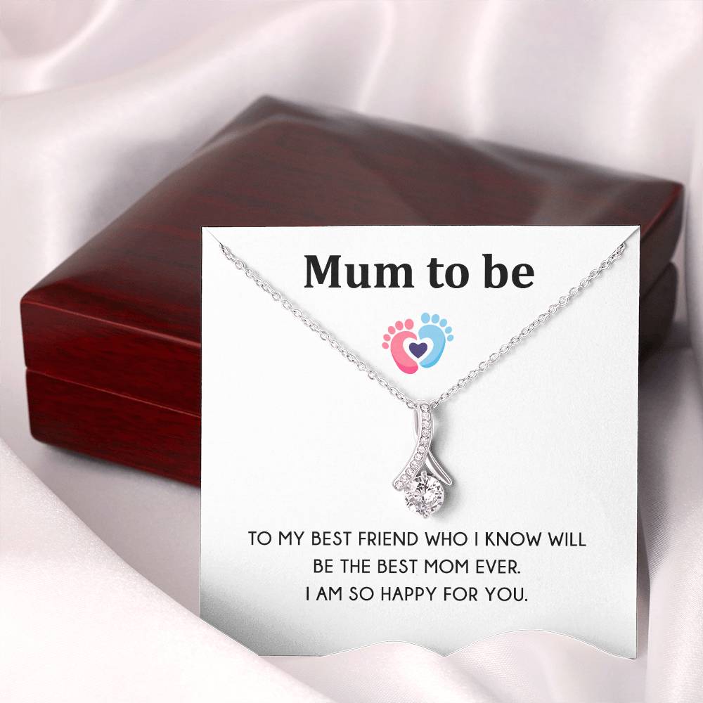 Gift for Expecting Best Friend – Mum To Be Necklace with Sweet Note