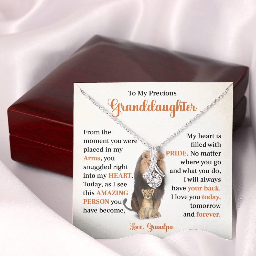 To my precious granddaughter Gift from Grandpa