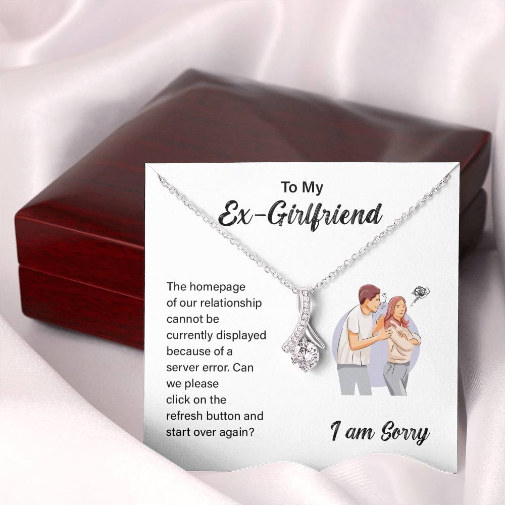 Funny Ex-Girlfriend Apology Necklace with Gift Card