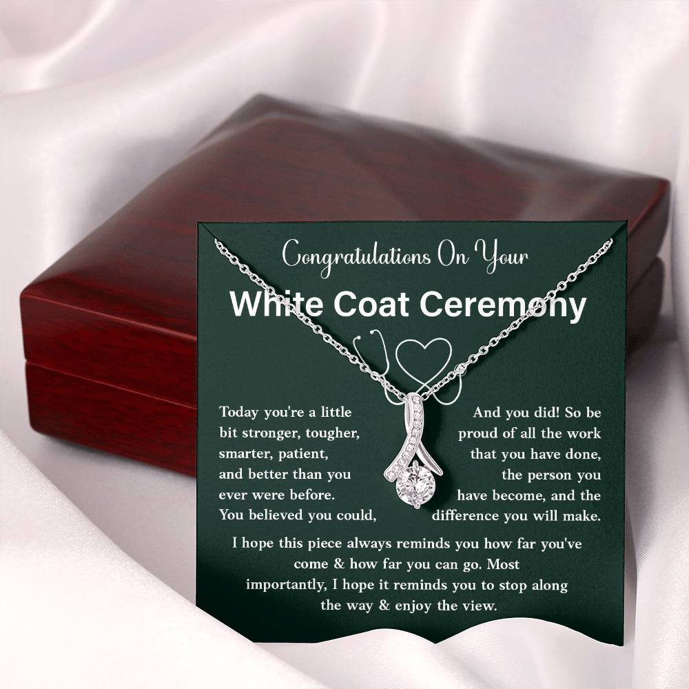 Congratulations On Your White Coat Ceremony Congratulations Necklace Stronger And Smarter Necklace Meaningful Gift For Graduates Motivational Jewelry Personal Growth Jewelry Best Wishes Necklace Enjoy The View Necklace