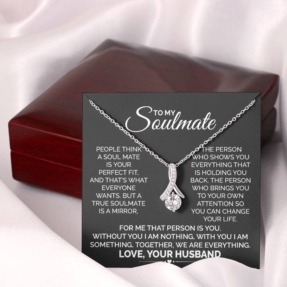 Soulmate Necklace from Husband with Meaningful Note