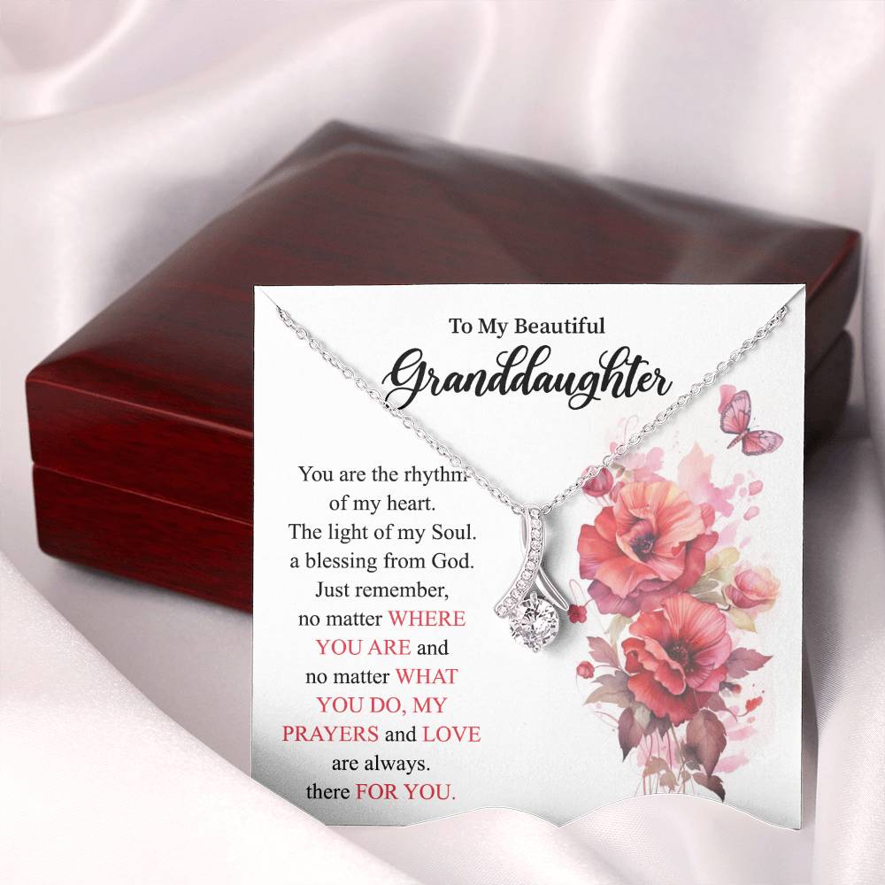 Granddaughter Necklace Gift – Blessing from God Message Box