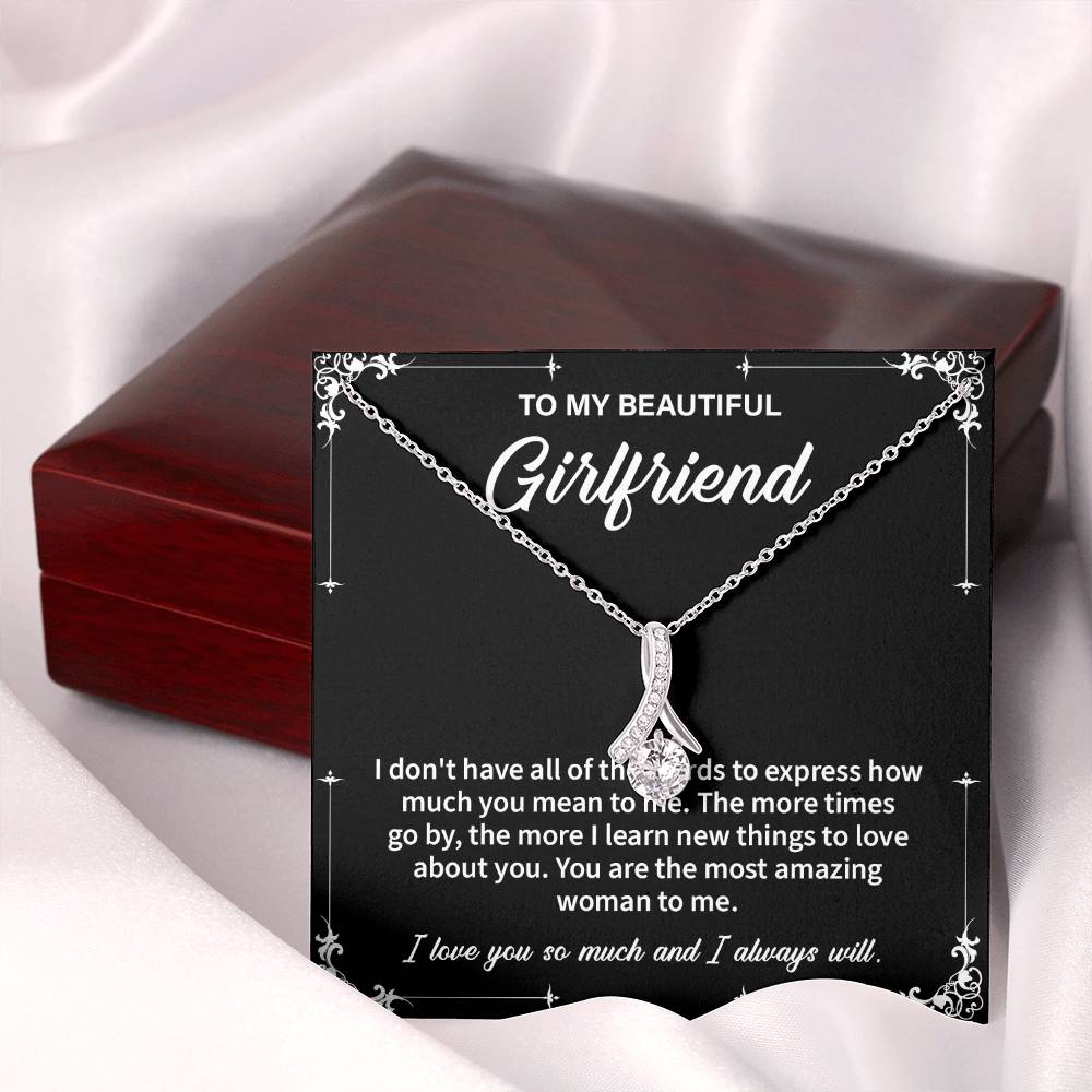 Necklace Gift for Girlfriend – Message Card & Box