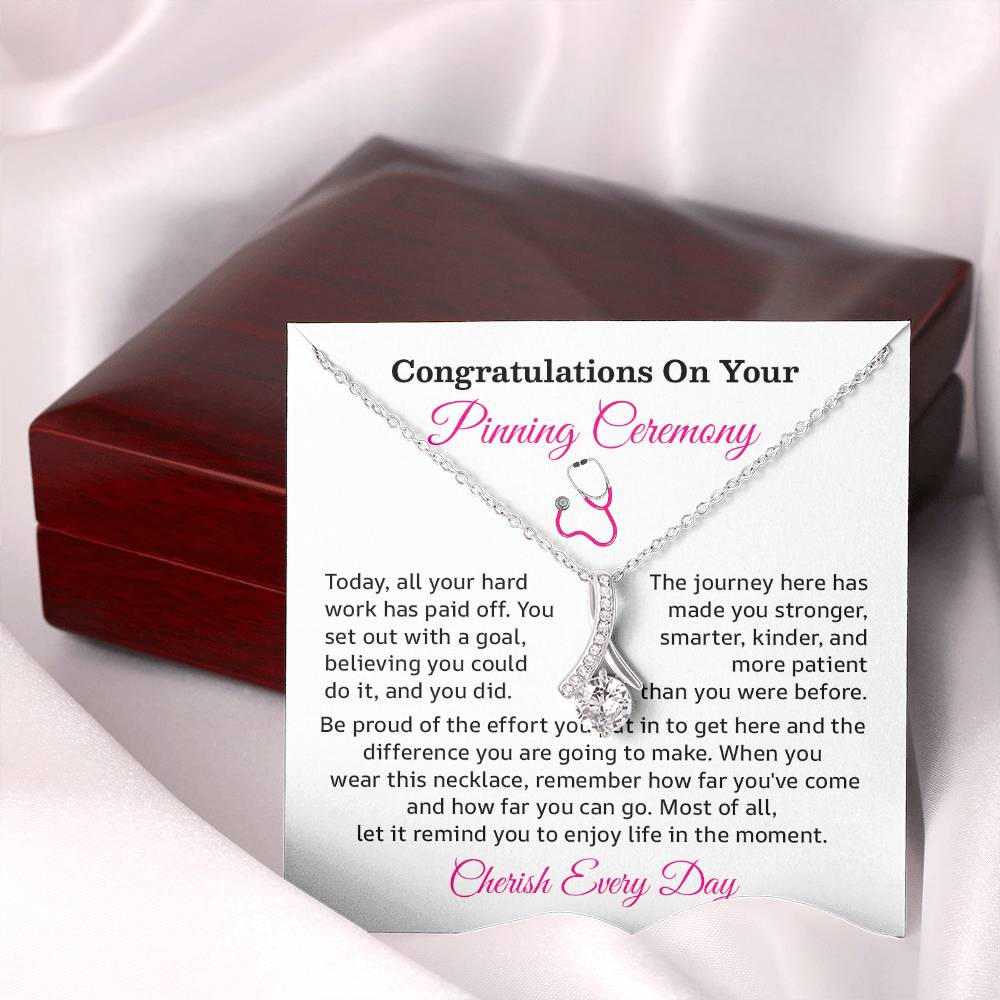 Congratulations On Your Pinning Ceremony Necklace Pinning Ceremony Necklace Gift Congratulations Pinning Ceremony Jewelry Strength And Growth Necklace Gift Pinning Ceremony Milestone Necklace Pinning Ceremony Graduation Necklace Gift