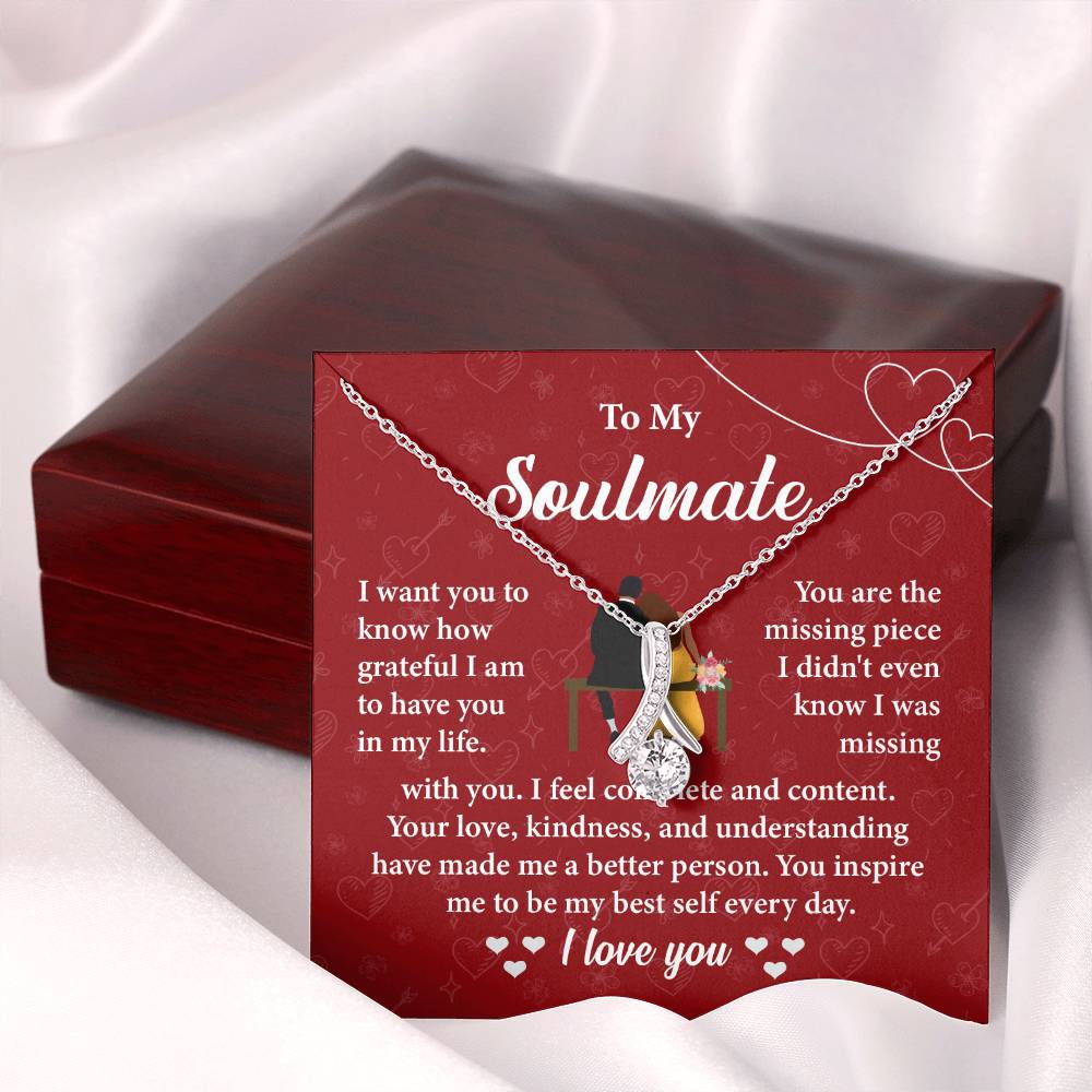 Soulmate Necklace Gift for Her – Message Card Box