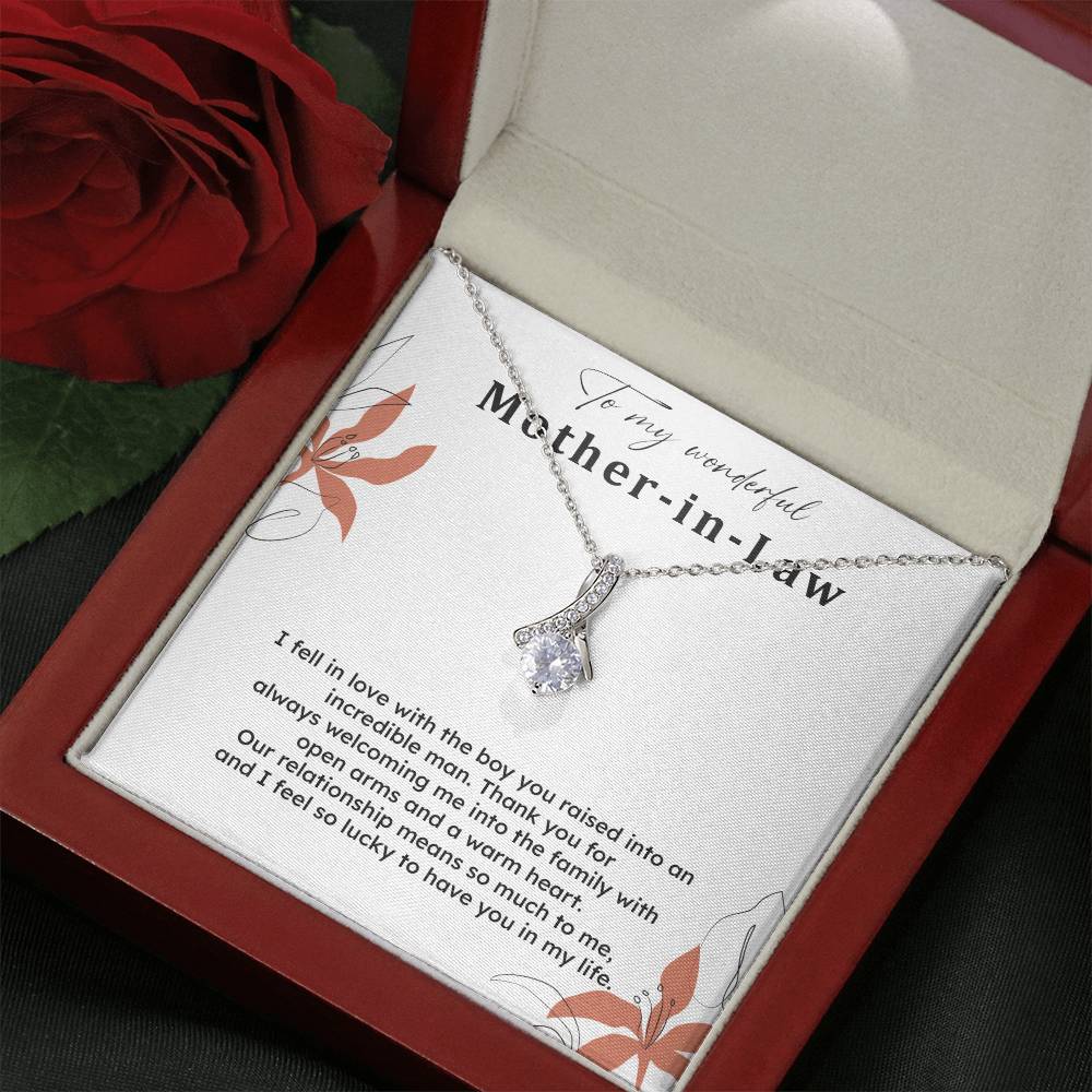 To My Wonderful Mother-in-law Necklace Mother-in-law Necklace Gift Thank You Gift For Mother-in-law Sentimental Mother-in-law Jewelry Jewelry For Mother-in-law Emotional Gift For Mother-in-law Meaningful Gift For Mother-in-law Mother Sentimental Jewelry