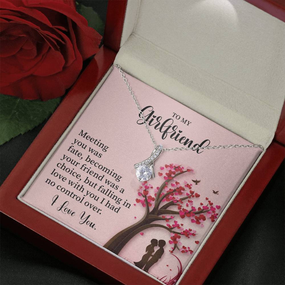 Girlfriend Necklace Romantic Gift with Message Card