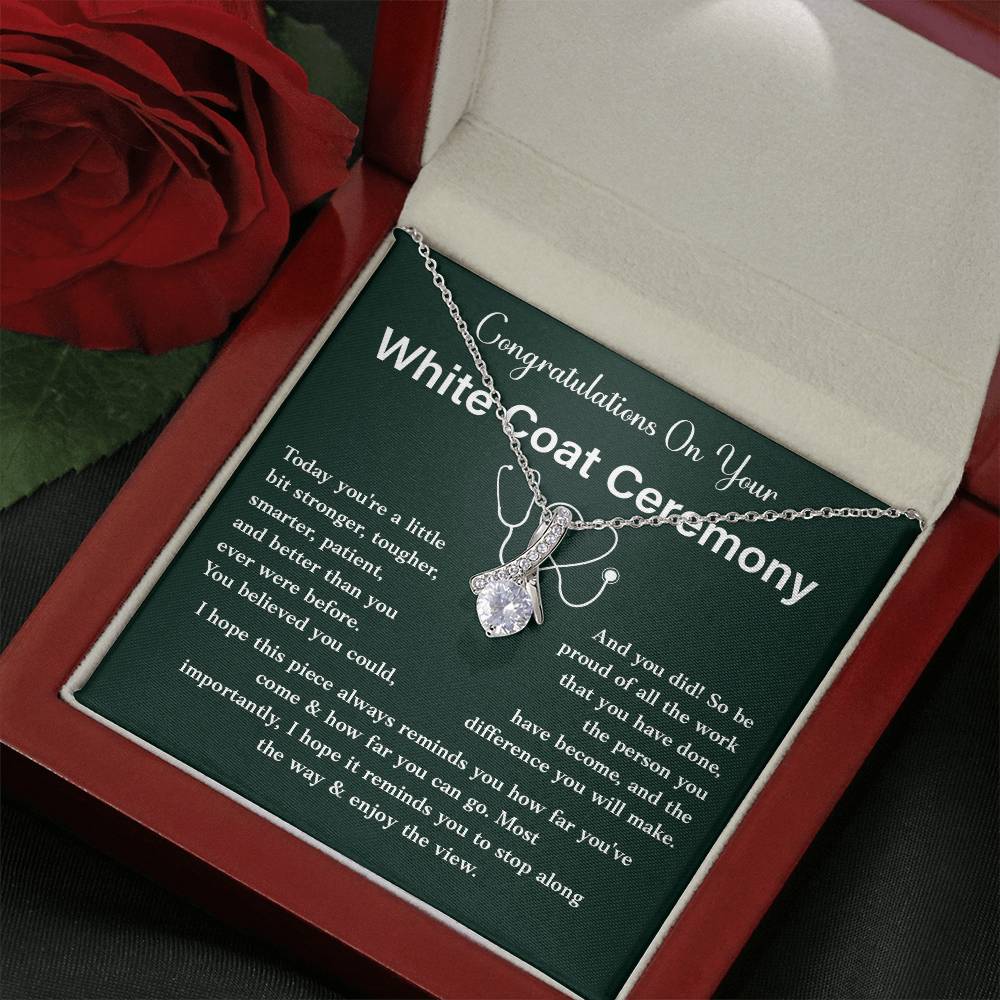 Congratulations On Your White Coat Ceremony Congratulations Necklace Stronger And Smarter Necklace Meaningful Gift For Graduates Motivational Jewelry Personal Growth Jewelry Best Wishes Necklace Enjoy The View Necklace