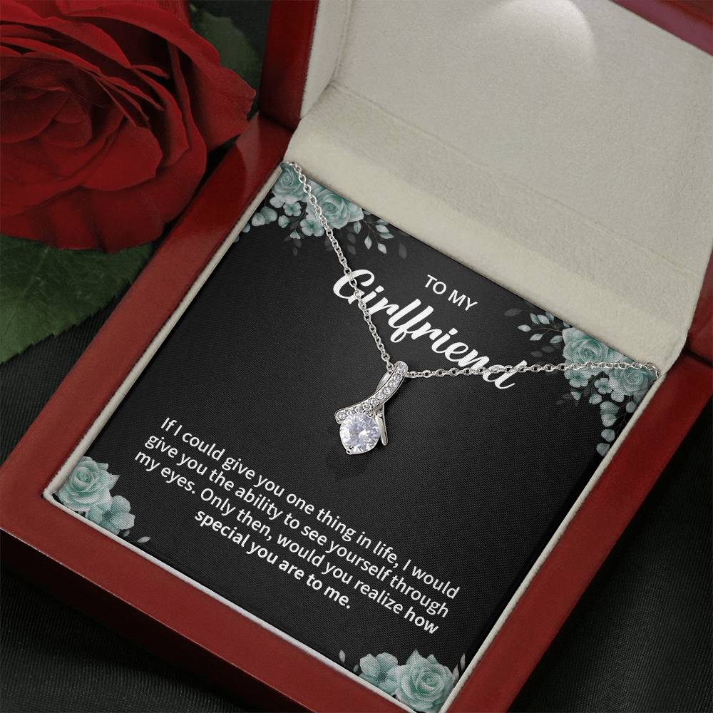To My Girlfriend Necklace – Jewelry Gift with Message Card