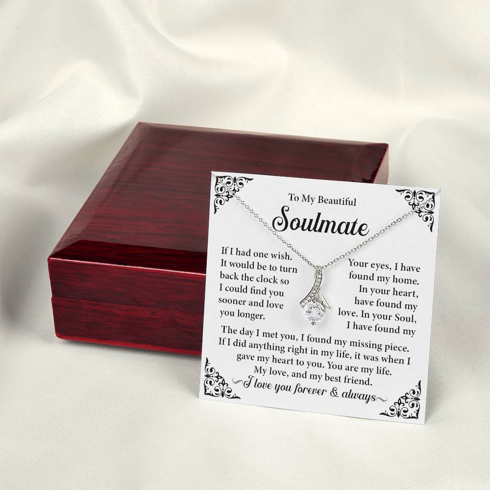 Beautiful Soulmate Necklace Gift with Message Card