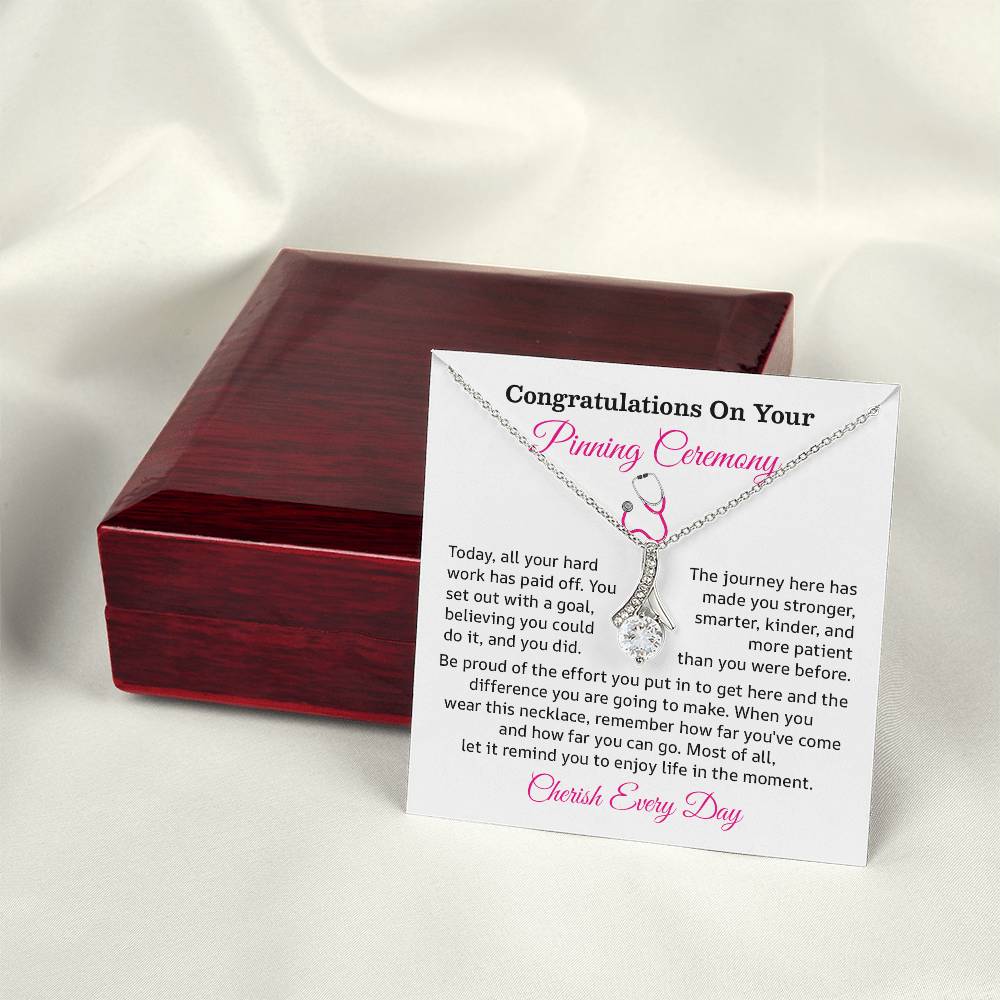 Congratulations On Your Pinning Ceremony Necklace Pinning Ceremony Necklace Gift Congratulations Pinning Ceremony Jewelry Strength And Growth Necklace Gift Pinning Ceremony Milestone Necklace Pinning Ceremony Graduation Necklace Gift