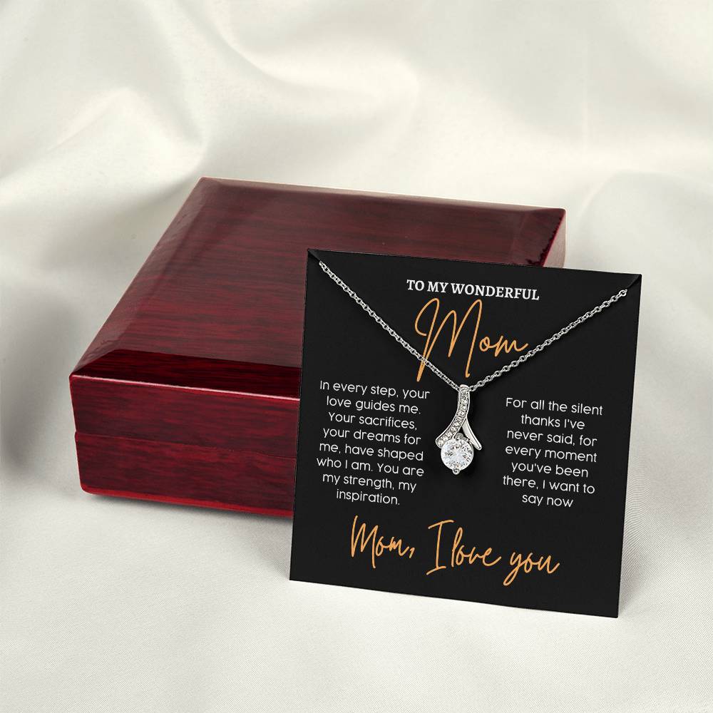 Mom Pendant Necklace Gift from Daughter or Son