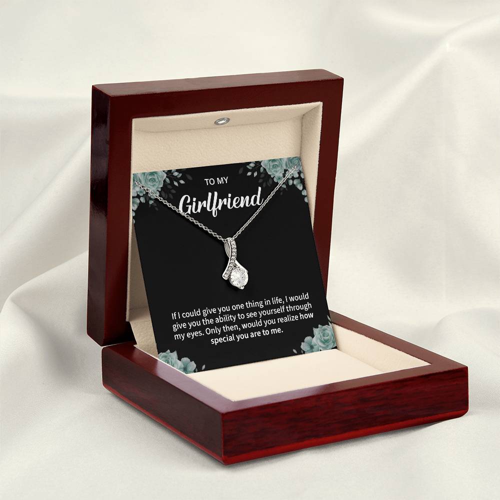 To My Girlfriend Necklace – Jewelry Gift with Message Card