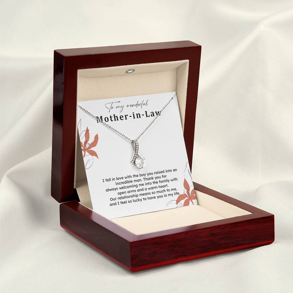 To My Wonderful Mother-in-law Necklace Mother-in-law Necklace Gift Thank You Gift For Mother-in-law Sentimental Mother-in-law Jewelry Jewelry For Mother-in-law Emotional Gift For Mother-in-law Meaningful Gift For Mother-in-law Mother Sentimental Jewelry