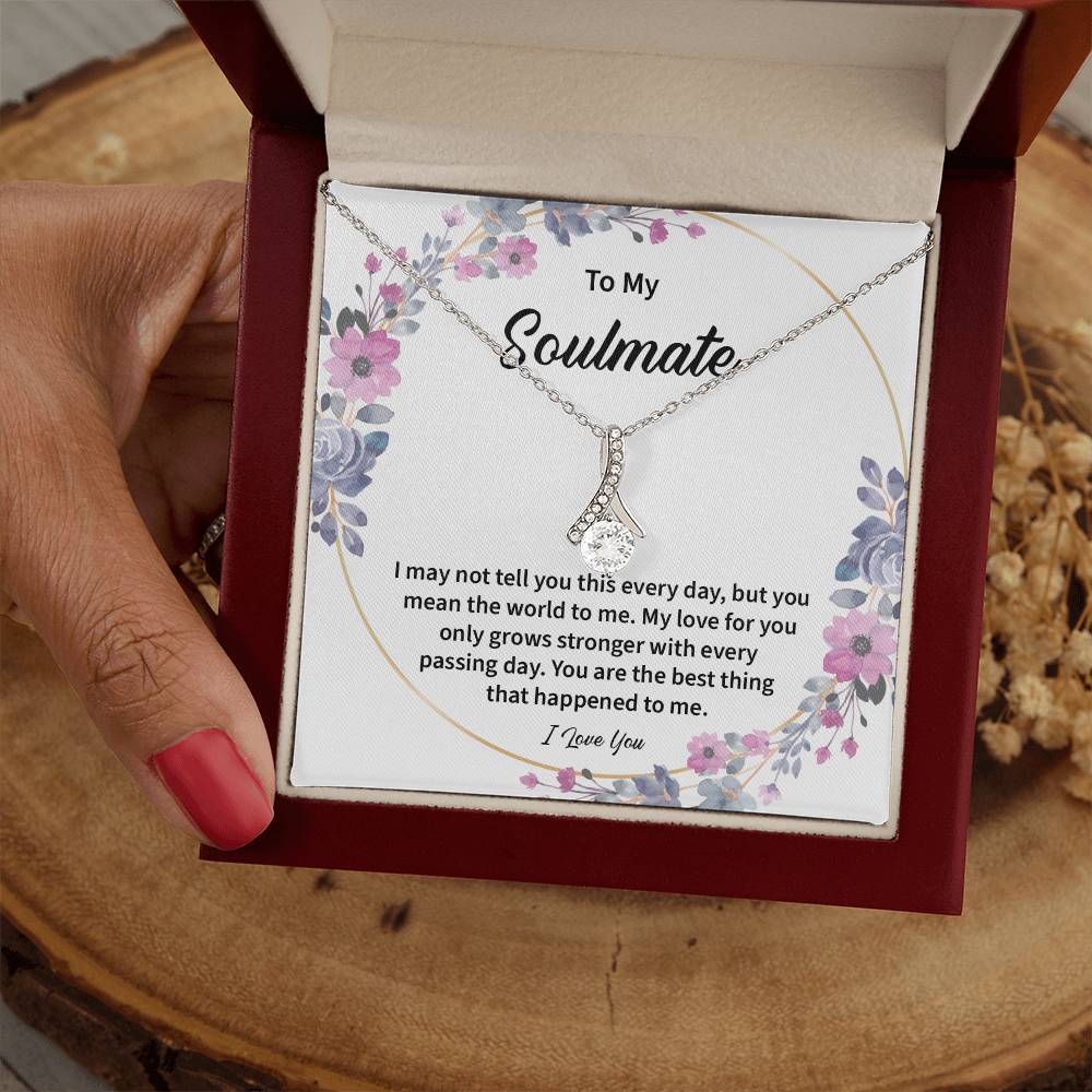 Soulmate Necklace Gift for Her – Love Message Card