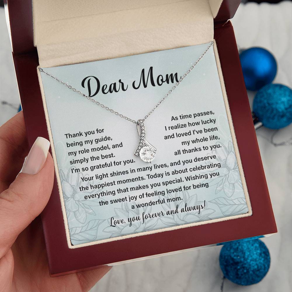 Dear Mom, Guide Pendant For Her Heartfelt Necklace For Love Role Model Jewelry For Mom Thank You Gift Sentimental Necklace Sweet Gift For A Special Woman Appreciation Necklace For Her Thoughtful Gift Sentimental Pendant