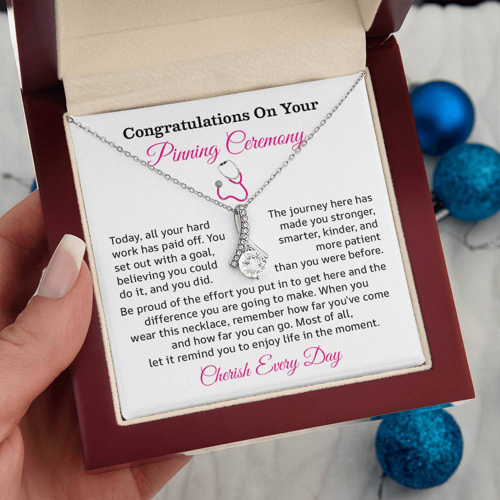 Congratulations On Your Pinning Ceremony Necklace Pinning Ceremony Necklace Gift Congratulations Pinning Ceremony Jewelry Strength And Growth Necklace Gift Pinning Ceremony Milestone Necklace Pinning Ceremony Graduation Necklace Gift