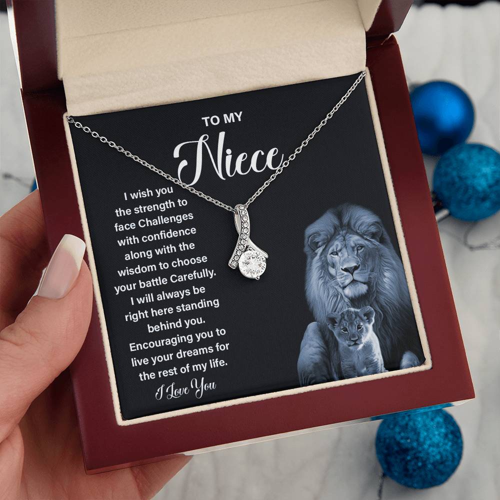 To My Niece Necklace Gift With Meaningful Message Card