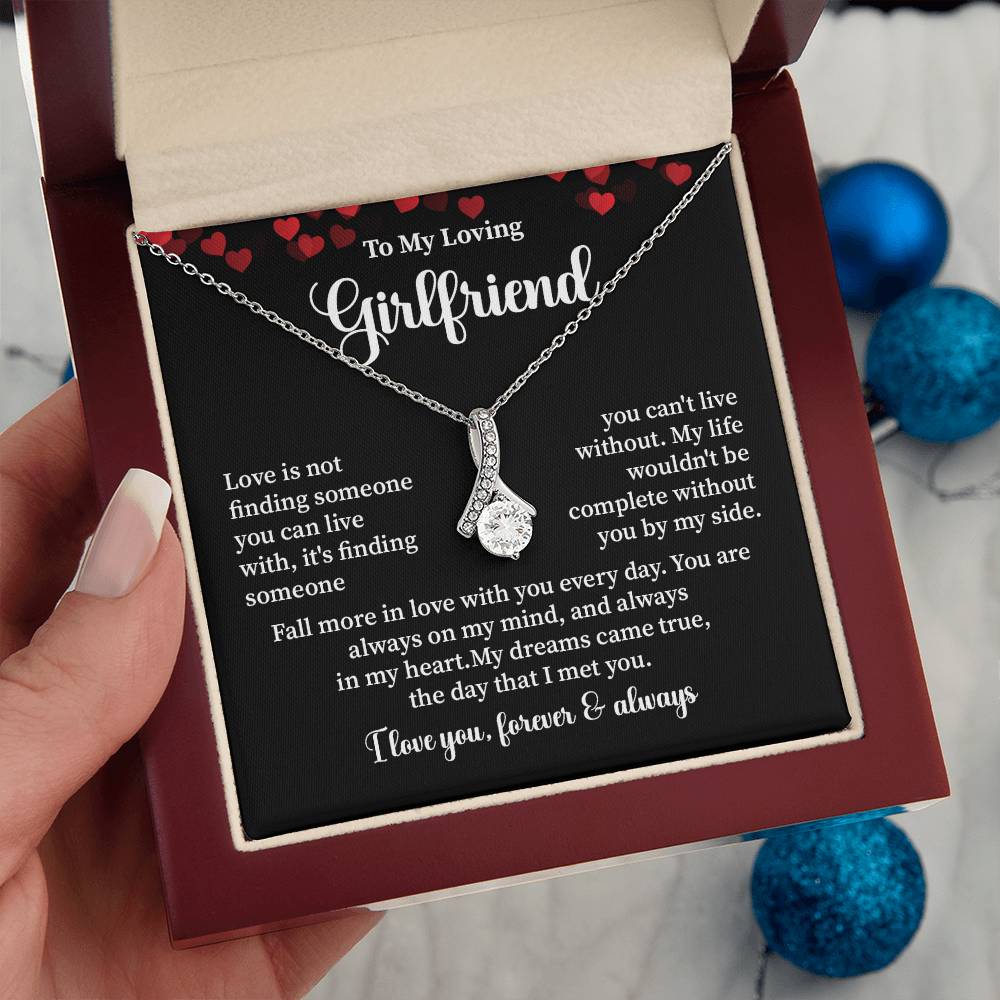 To My Loving Girlfriend Necklace with Message Card