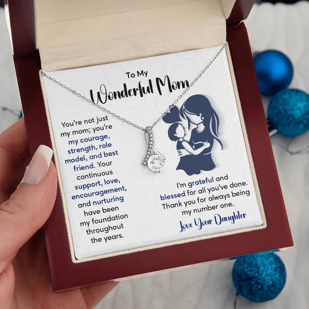 Gift for Mom from Daughter – Message Card Jewelry Box