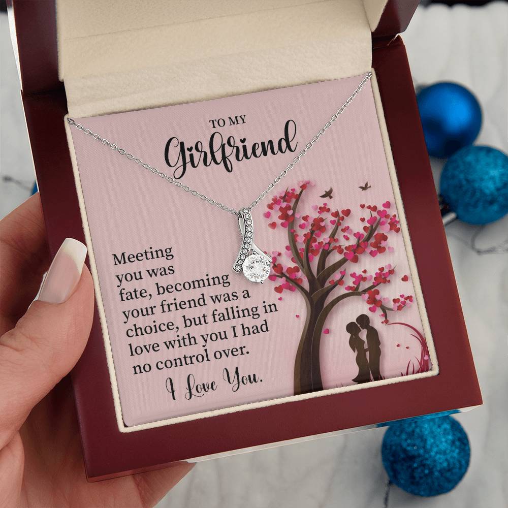 Girlfriend Necklace Romantic Gift with Message Card