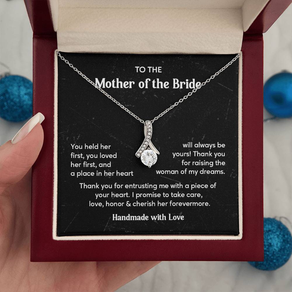 To The Mother Of The Bride Elegant Jewelry For Family Connection Thoughtful Necklace Loving Pendant With Message Elegant Pendant For A Mother’s Love Thank You Pendant Beautiful Necklace For A Special Connection Heartfelt Necklace For Her