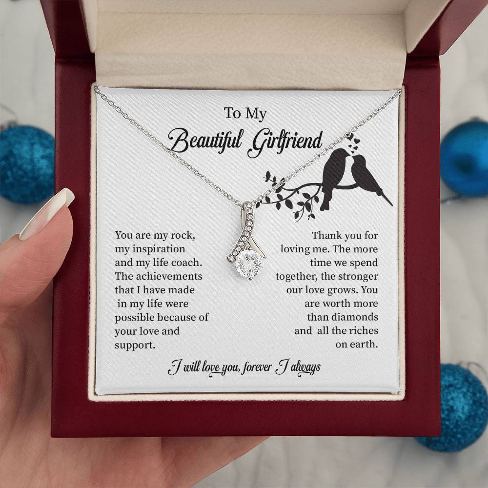 Emotional Girlfriend Necklace Gift with Message Card