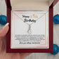 17th Birthday Necklace Gift with Loving Message Card