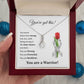 You Are a Warrior Silver Ribbon Necklace Strength & Support Gift for Her