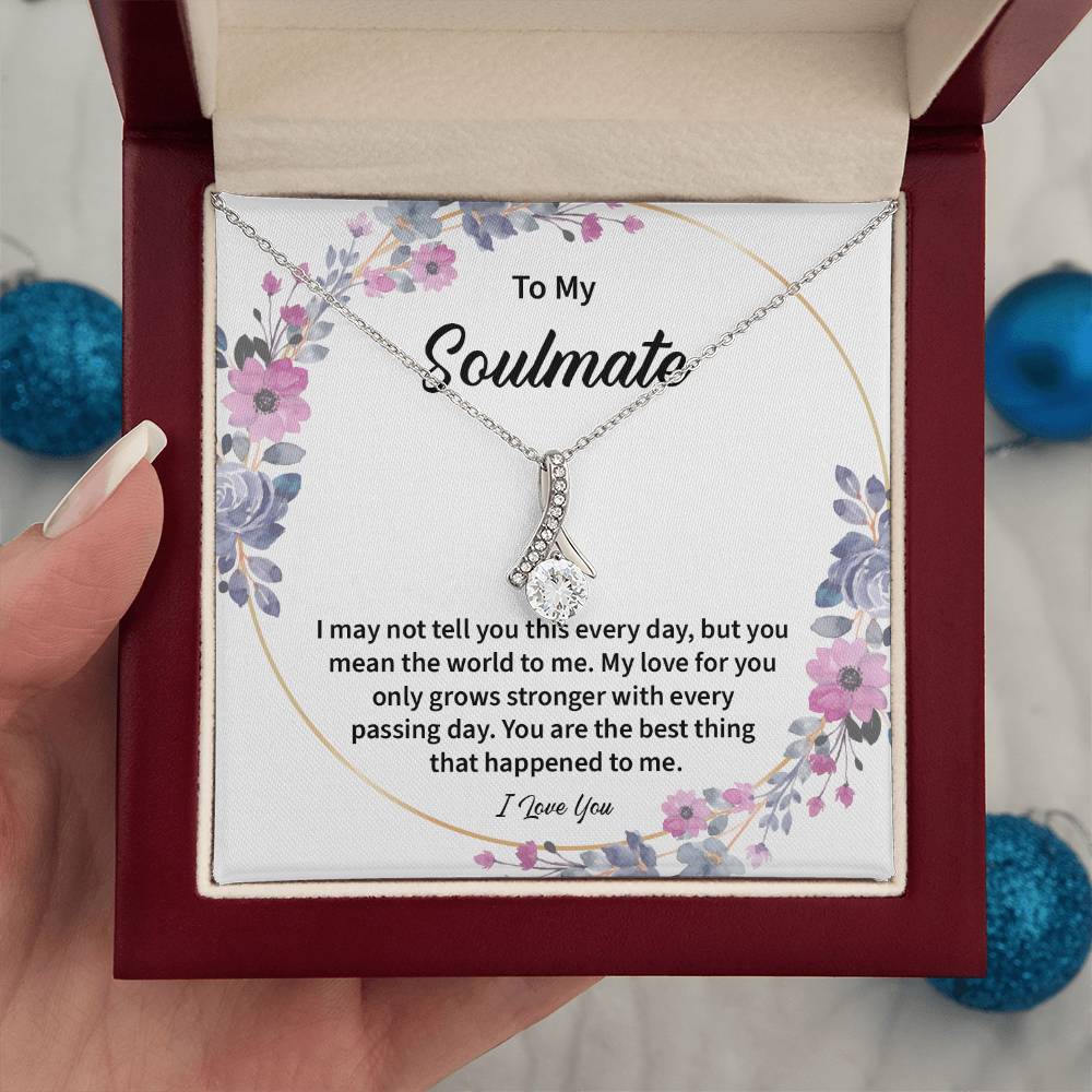 Soulmate Necklace Gift for Her – Love Message Card