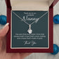 Nanny Necklace Thank You Gift with Heartfelt Message Card