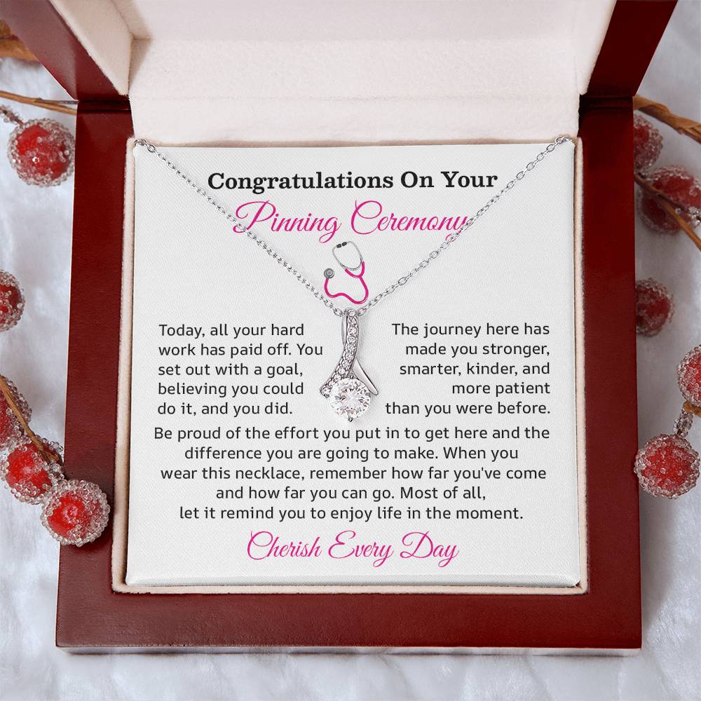 Congratulations On Your Pinning Ceremony Necklace Pinning Ceremony Necklace Gift Congratulations Pinning Ceremony Jewelry Strength And Growth Necklace Gift Pinning Ceremony Milestone Necklace Pinning Ceremony Graduation Necklace Gift