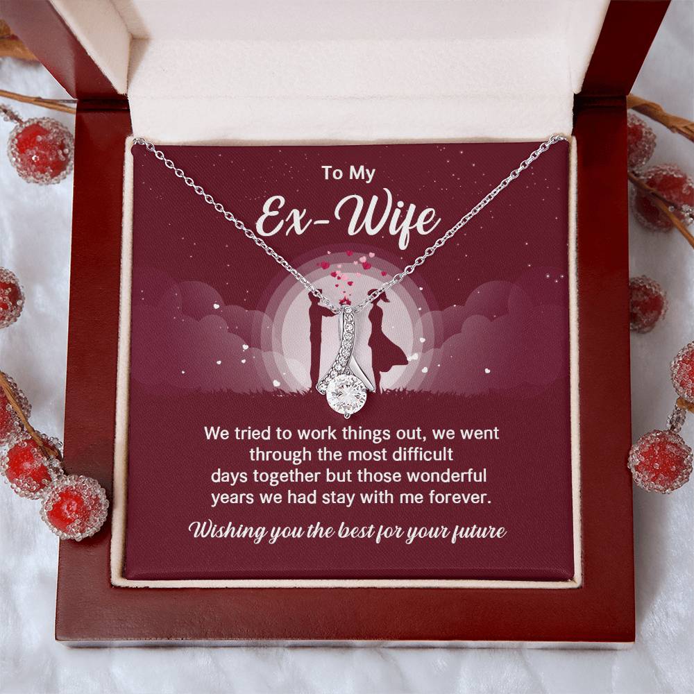 Ex-Wife Necklace Gift – Elegant Jewelry with Message Card