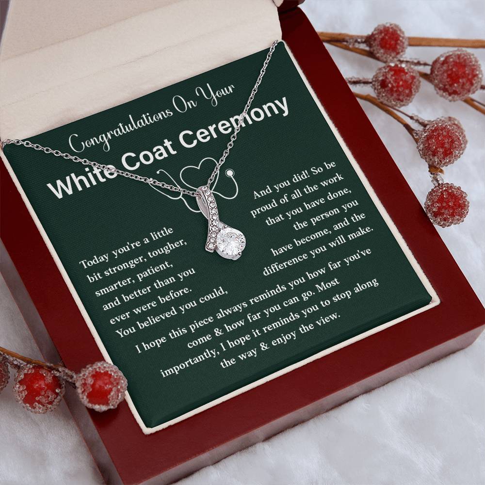 Congratulations On Your White Coat Ceremony Congratulations Necklace Stronger And Smarter Necklace Meaningful Gift For Graduates Motivational Jewelry Personal Growth Jewelry Best Wishes Necklace Enjoy The View Necklace