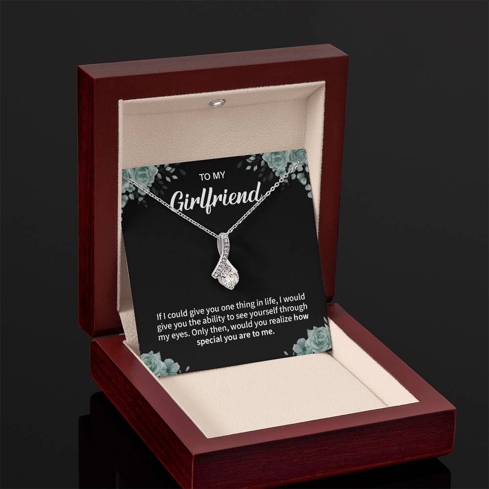 To My Girlfriend Necklace – Jewelry Gift with Message Card