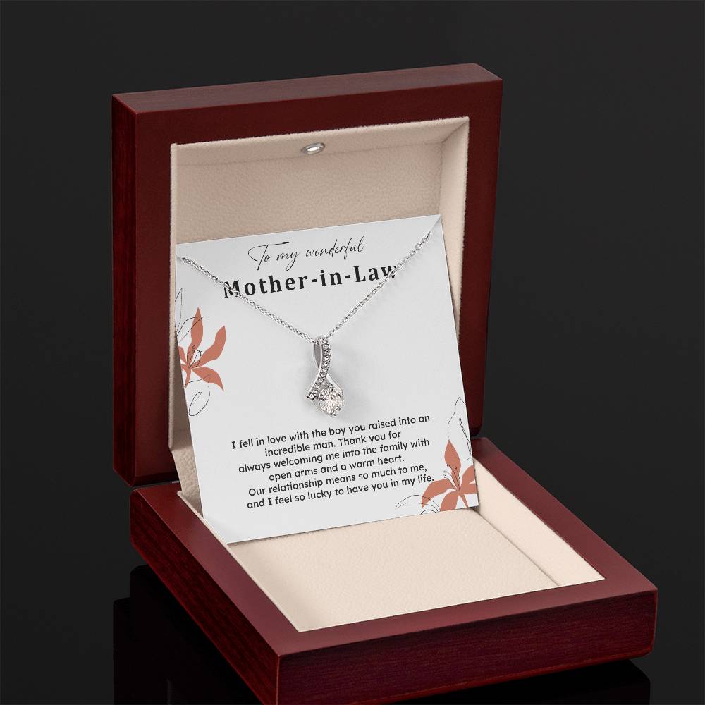 To My Wonderful Mother-in-law Necklace Mother-in-law Necklace Gift Thank You Gift For Mother-in-law Sentimental Mother-in-law Jewelry Jewelry For Mother-in-law Emotional Gift For Mother-in-law Meaningful Gift For Mother-in-law Mother Sentimental Jewelry