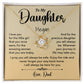 Daughter Necklace Gift from Dad with Heartfelt Note