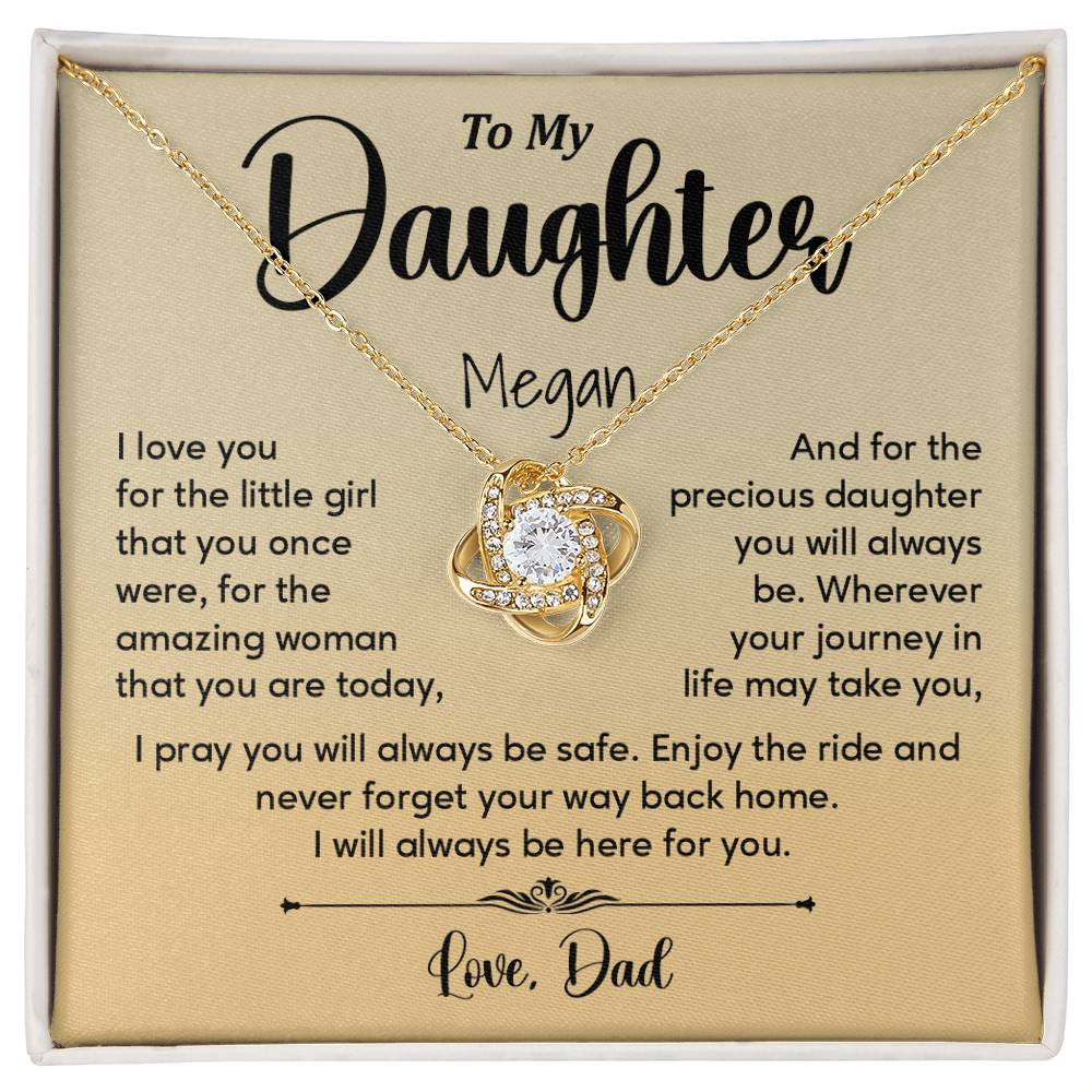 Daughter Necklace Gift from Dad with Heartfelt Note