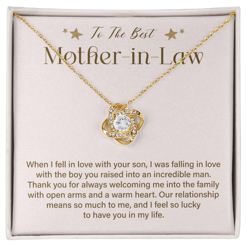 Mother-in-Law Necklace Gift With Heartfelt Message