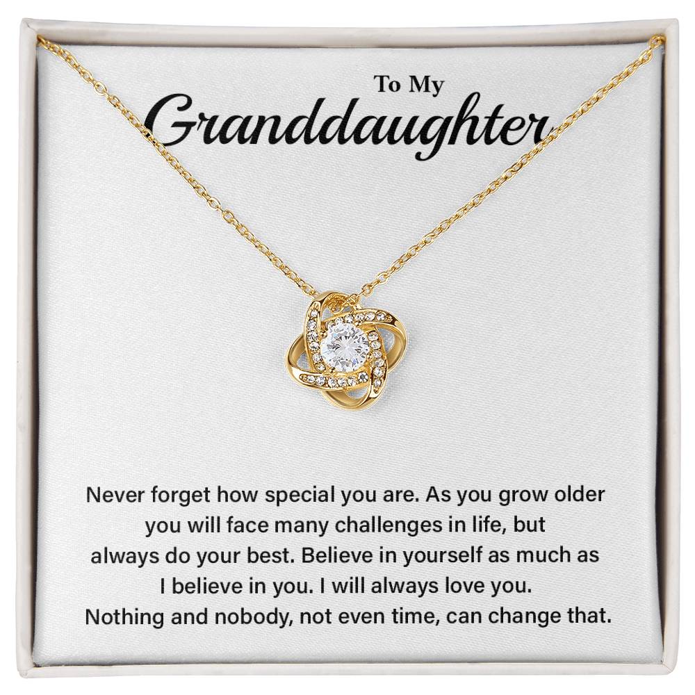 To My Granddaughter Necklace Gift – Believe in Yourself Message