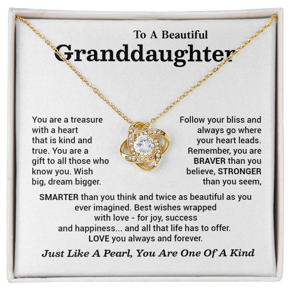 To a Beautiful Granddaughter Necklace Gift – You’re One of a Kind