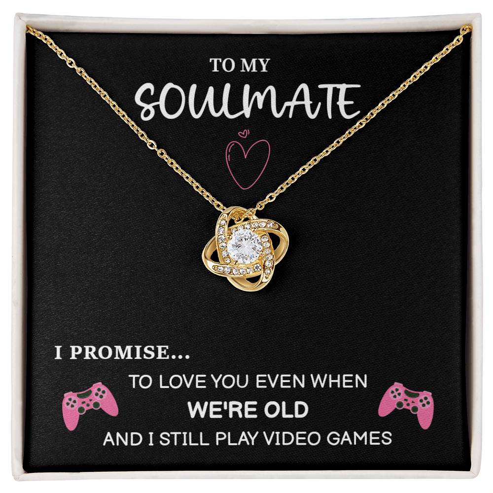 Gamer Necklace Gift for Soulmate – Funny Promise Card