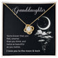 Granddaughter Necklace Gift – I Love You to the Moon & Back Card