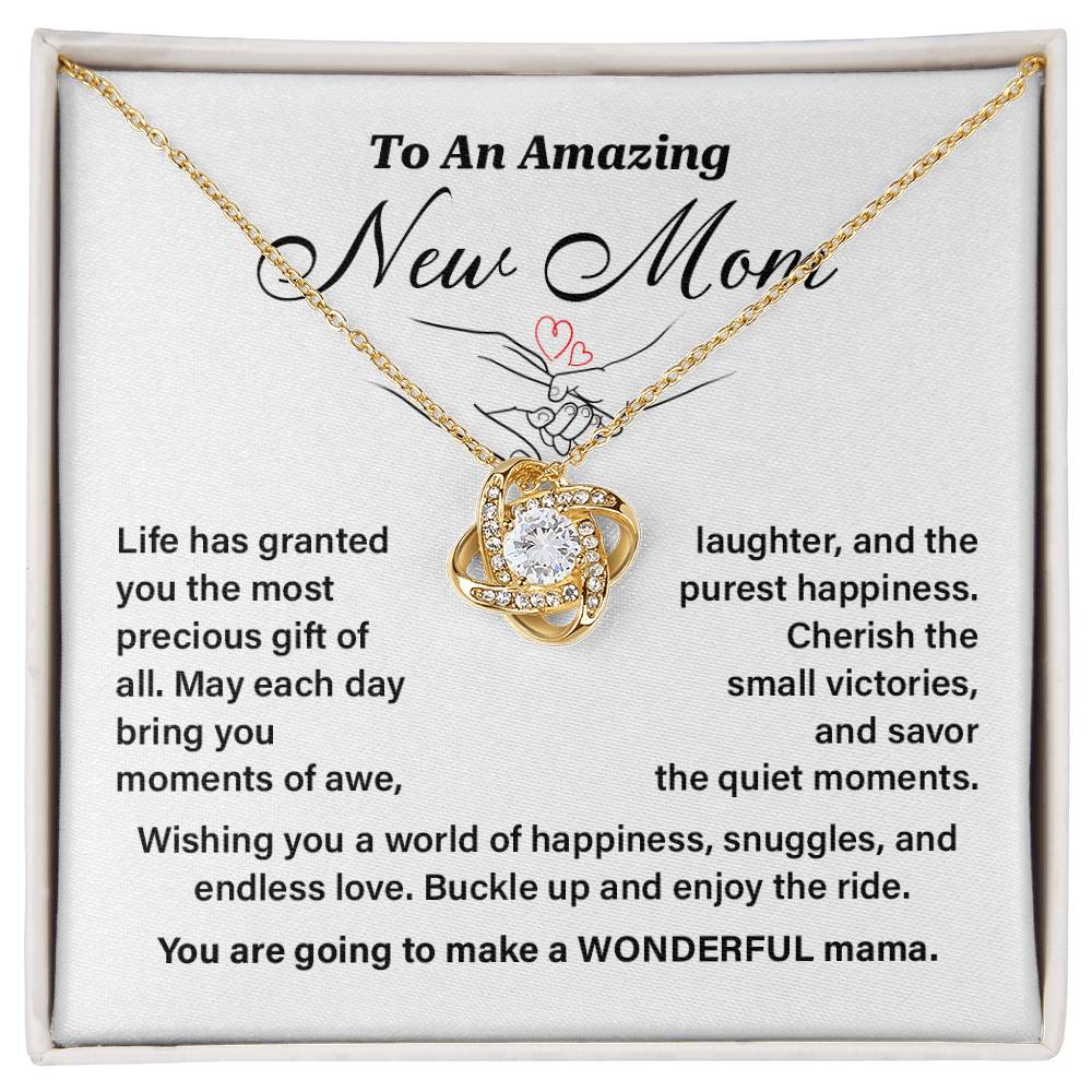 New Mom Necklace Gift for First Time Mothers – Message Card