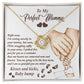 To My Perfect Mommy Necklace, Expecting Momma Gift For Mother's Day, Gift For Pregnant Mom, Love Kisses And Kicks, Baby Bump Necklaces With Meaningful Messages Card Inside.