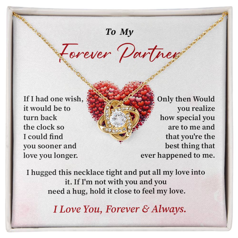 To My Forever Partner Necklace Gift From Your Boyfriend Sentimental Jewelry For Wife
