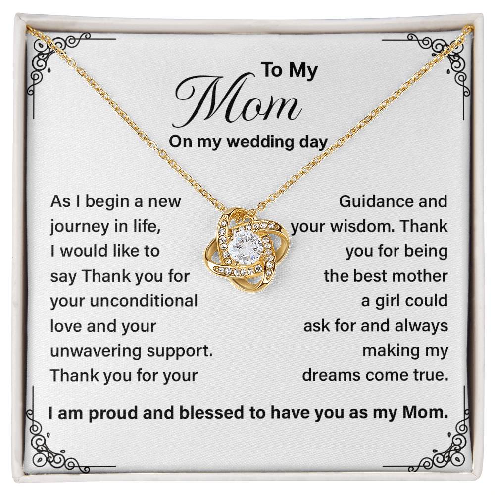 To My Mom on My Wedding Day Necklace